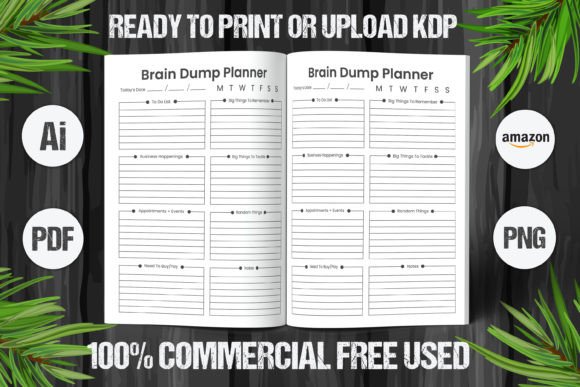 Brain Dump Planner KDP Interiors: Your Creative Blueprint