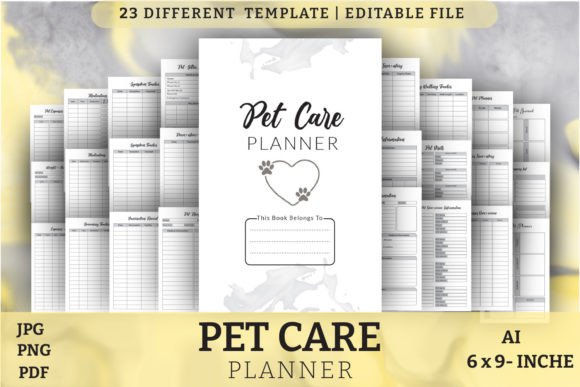 Printable Pet Care Planner for Amazon KDP Publishing