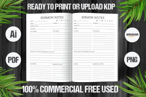 Sermon Notes 2023-2024 KDP Interiors: A Strategic Tool for Content Creators and Publishers