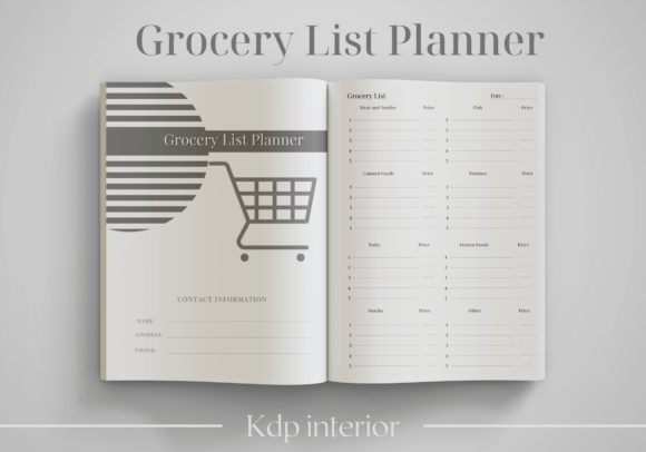 The Grocery List Planner KDP Interior: A Strategic Tool for Modern Creators