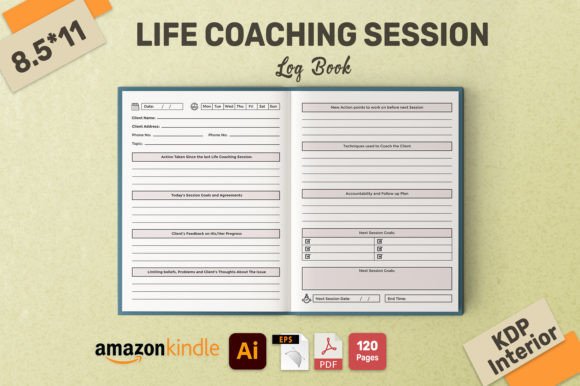 Your Essential Guide to the Life Coaching Session Log KDP Interior